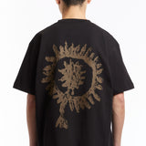 The ROA - BLACK SHORTLEEVE GRAPHIC T-SHIRT  available online with global shipping, and in PAM Stores Melbourne and Sydney.