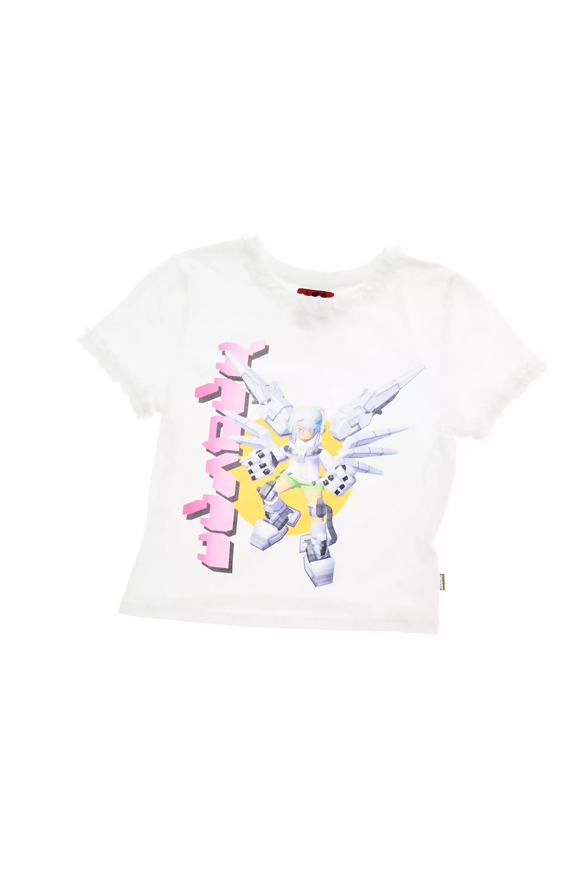 The HEAVEN - ROBOT LACE BABY TEE  available online with global shipping, and in PAM Stores Melbourne and Sydney.