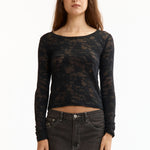 The HYSTERIC ROSE CROPPED T-SHIRT BLACK available online with global shipping, and in PAM Stores Melbourne and Sydney.