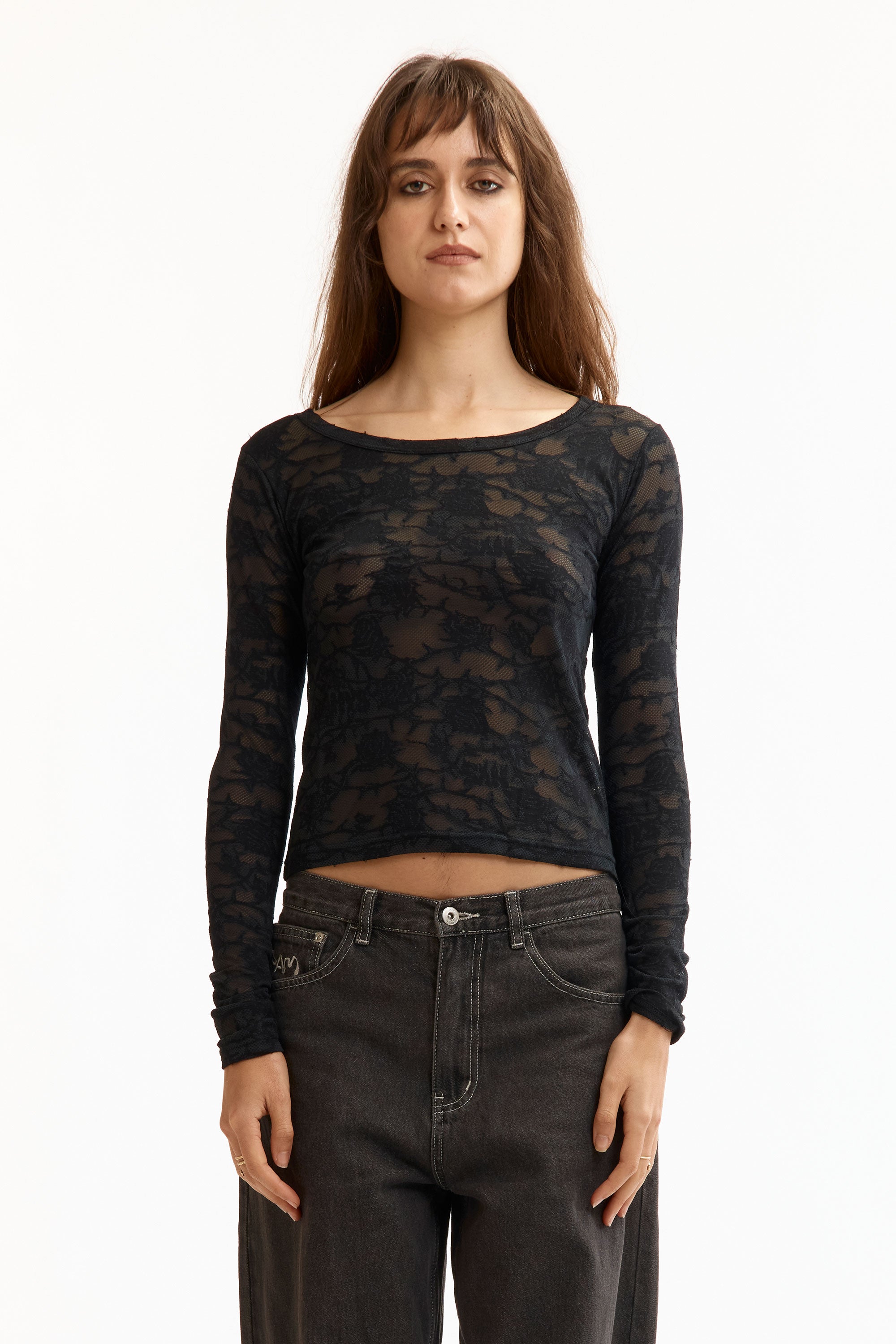 The HYSTERIC ROSE CROPPED T-SHIRT BLACK available online with global shipping, and in PAM Stores Melbourne and Sydney.