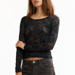 The HYSTERIC ROSE CROPPED T-SHIRT BLACK available online with global shipping, and in PAM Stores Melbourne and Sydney.