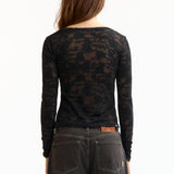 The HYSTERIC ROSE CROPPED T-SHIRT BLACK available online with global shipping, and in PAM Stores Melbourne and Sydney.