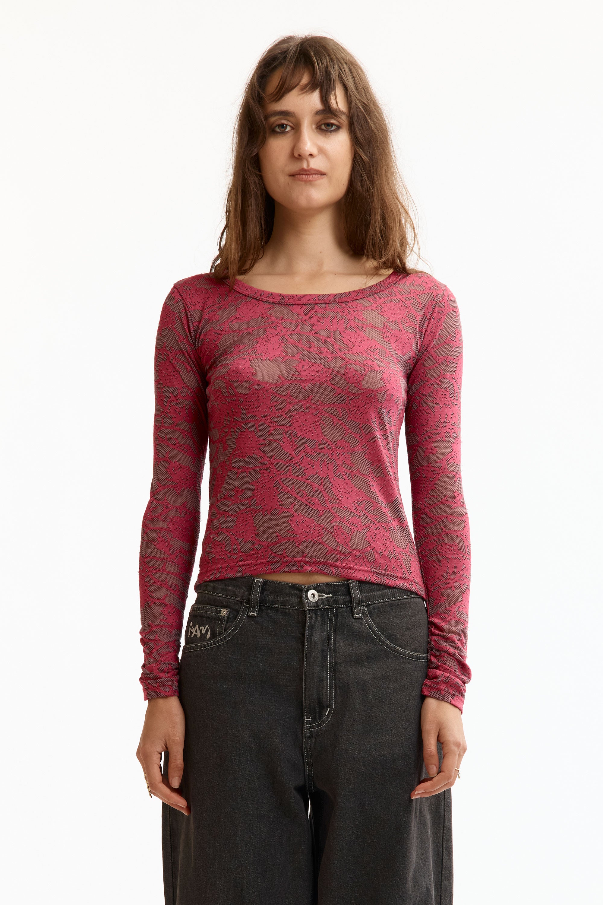 The HYSTERIC ROSE CROPPED T-SHIRT PINK available online with global shipping, and in PAM Stores Melbourne and Sydney.