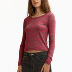 The HYSTERIC ROSE CROPPED T-SHIRT PINK available online with global shipping, and in PAM Stores Melbourne and Sydney.