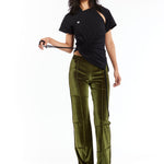 The KARLA LAIDLAW - SPIDER PANT FLARE OLIVE  available online with global shipping, and in PAM Stores Melbourne and Sydney.