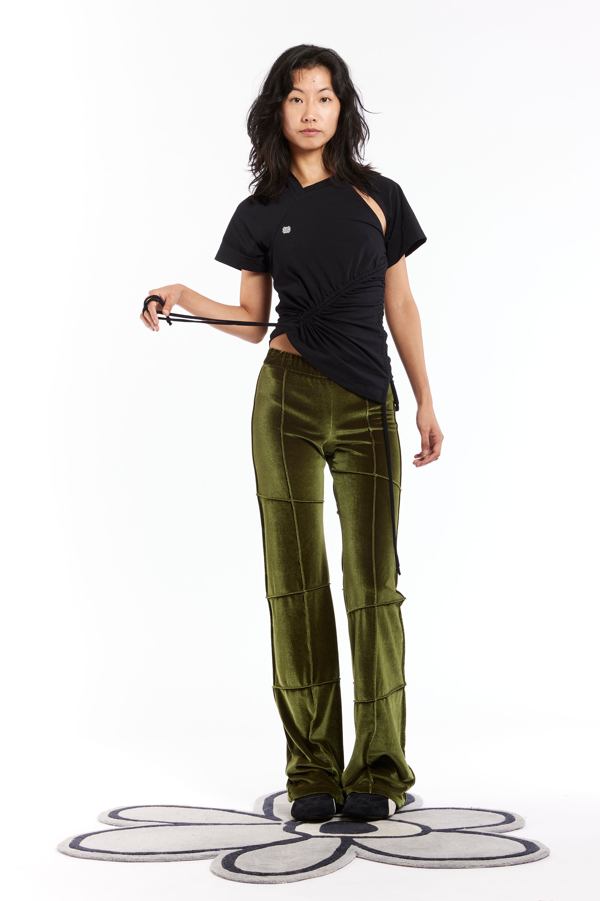 The KARLA LAIDLAW - SPIDER PANT FLARE OLIVE  available online with global shipping, and in PAM Stores Melbourne and Sydney.