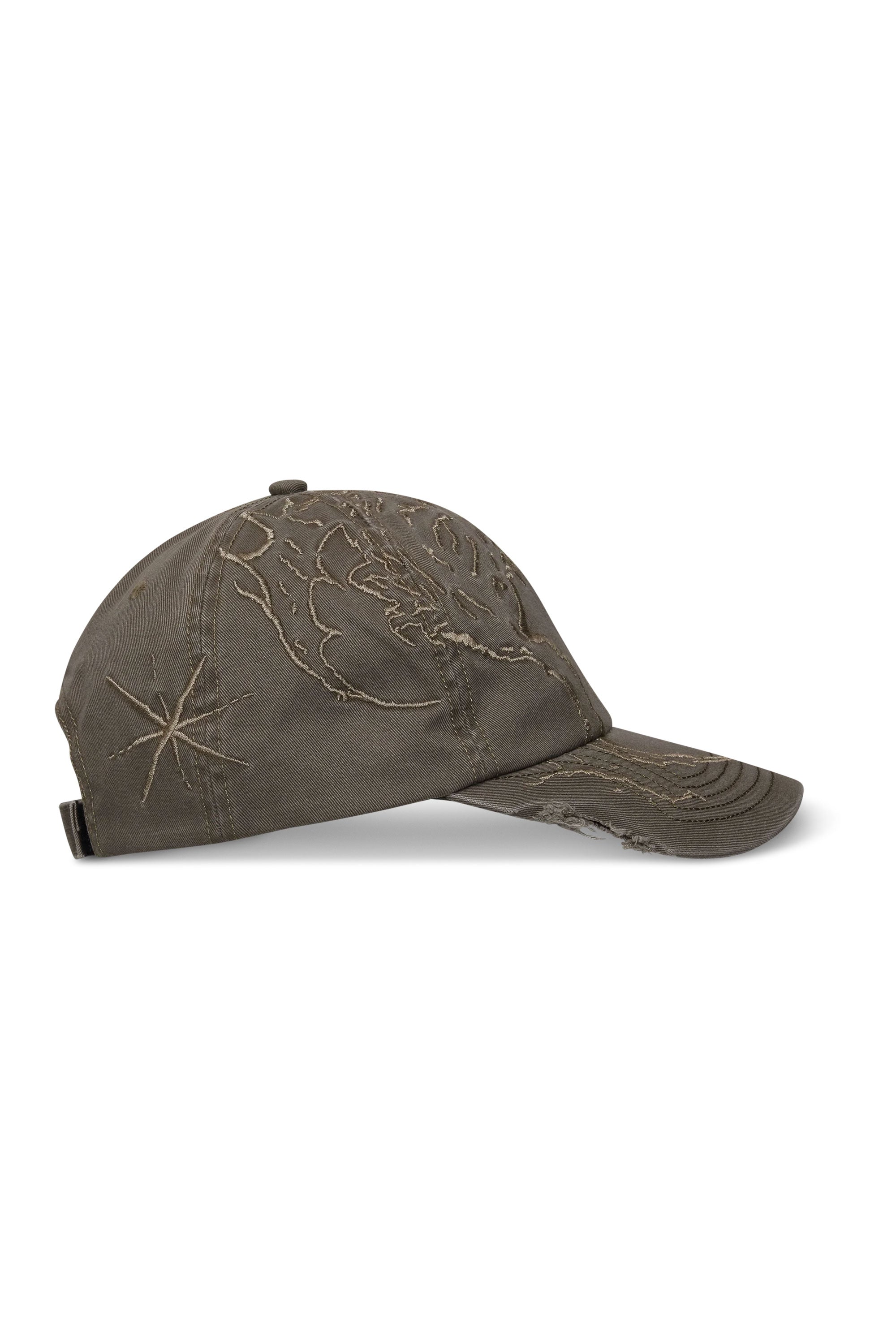 The Ryli Embriodered 6 Panel Cap Sage Green available online with global shipping, and in PAM Stores Melbourne and Sydney.