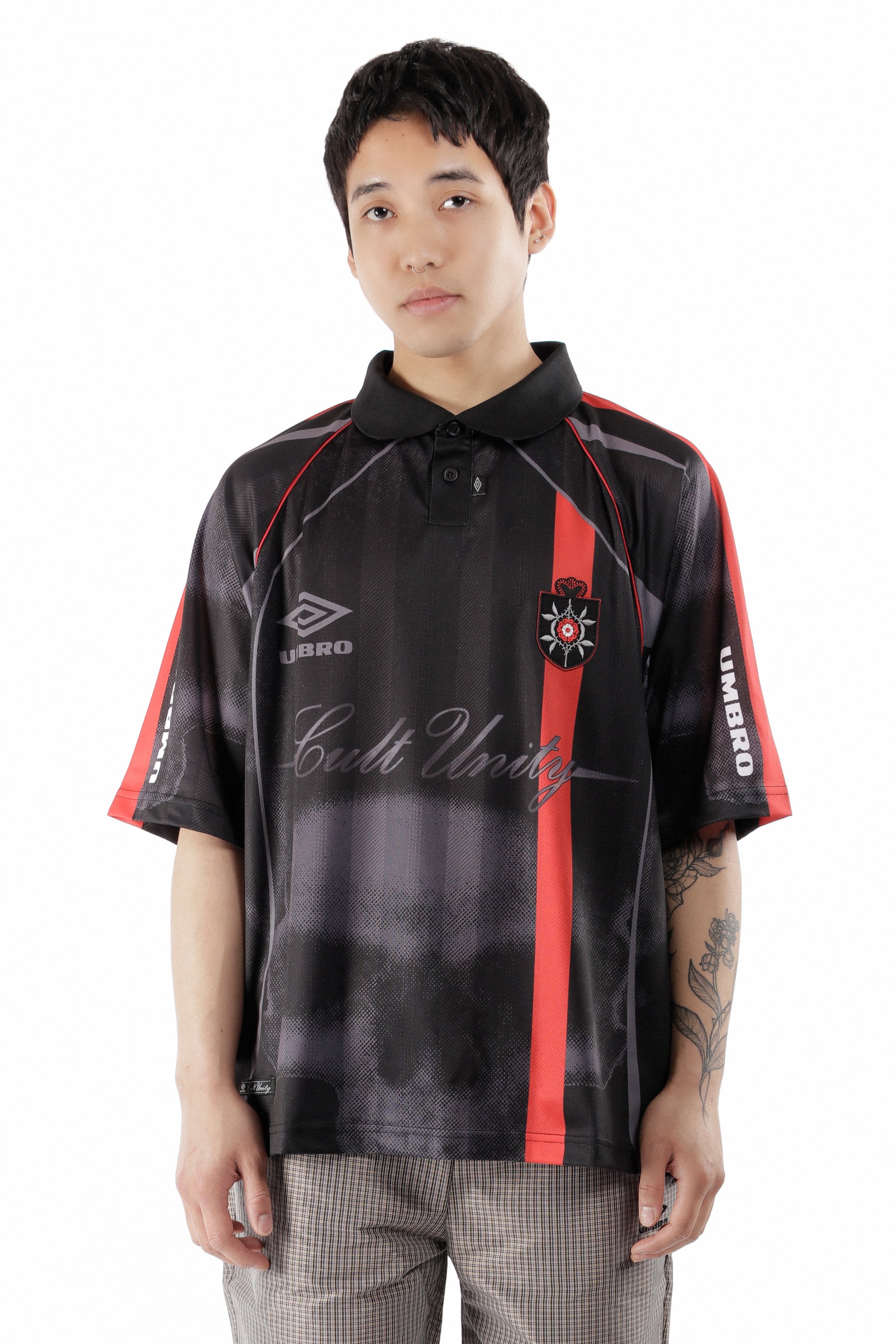 The 01 03 Polo Black Red available online with global shipping, and in PAM Stores Melbourne and Sydney.