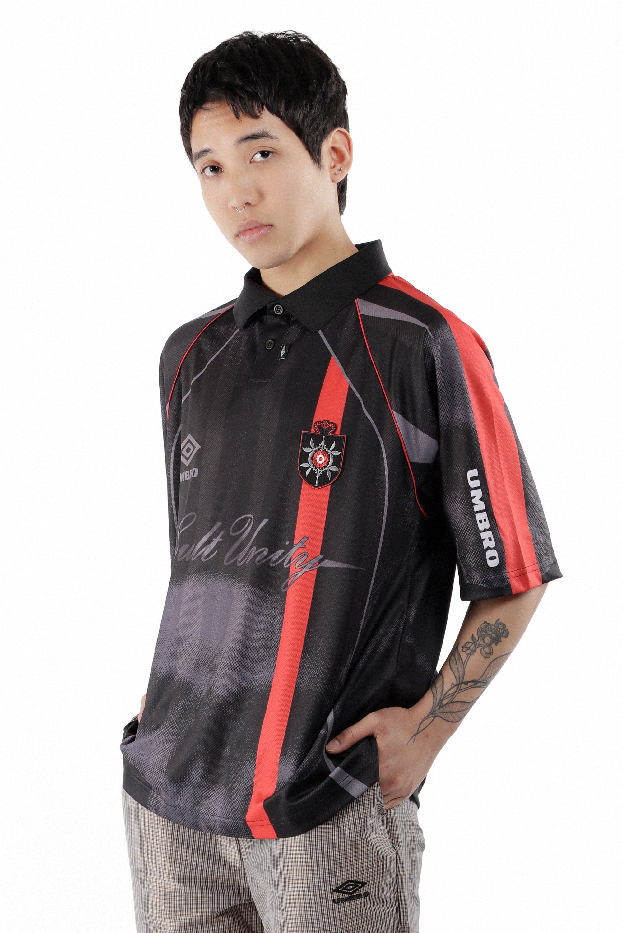 The 01 03 Polo Black Red available online with global shipping, and in PAM Stores Melbourne and Sydney.