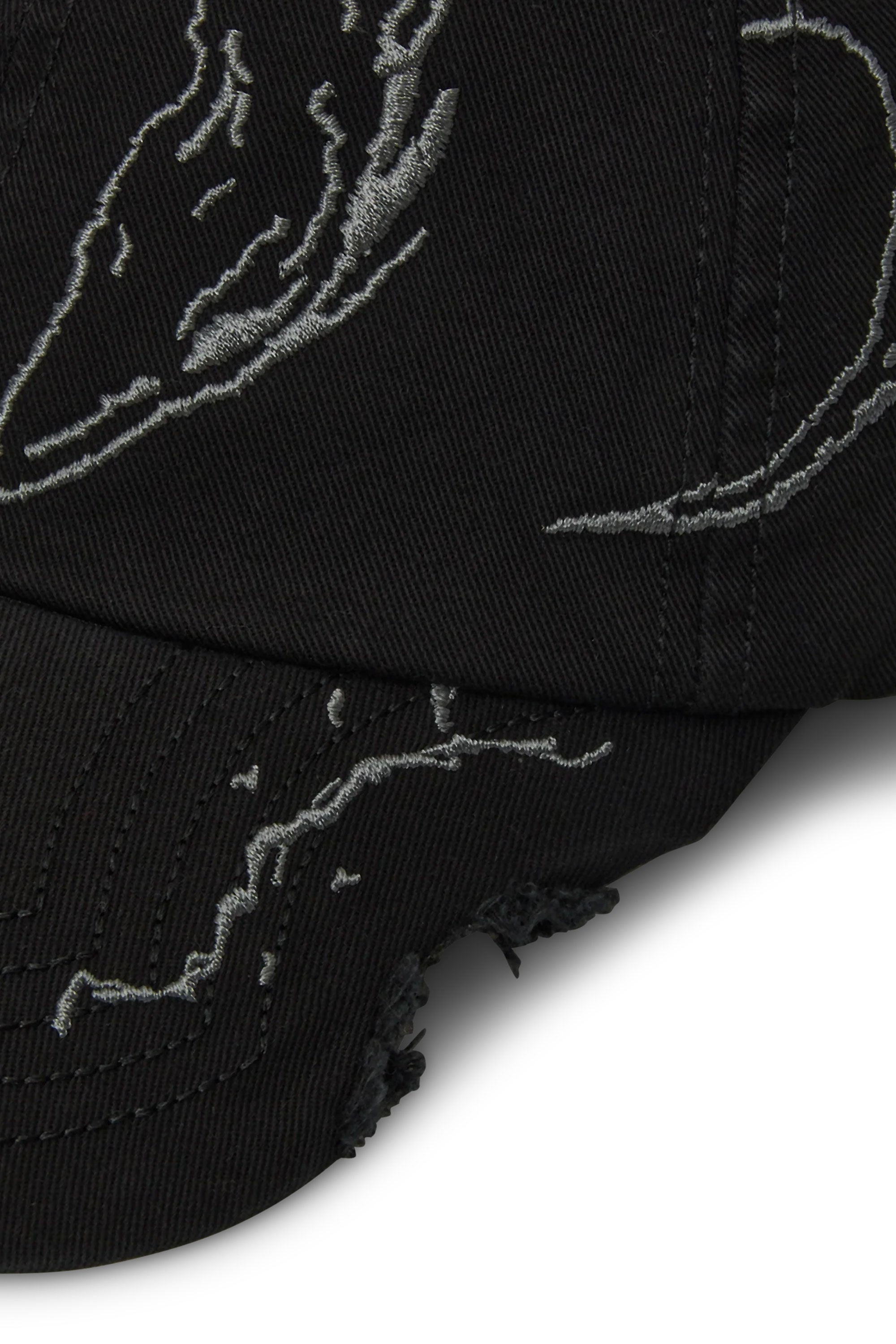 The Ryli Embriodered 6 Panel Cap Washed Black available online with global shipping, and in PAM Stores Melbourne and Sydney.