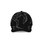 The Ryli Embriodered 6 Panel Cap Washed Black available online with global shipping, and in PAM Stores Melbourne and Sydney.