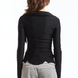 BLACK LYCRA SAILOR SHIRT