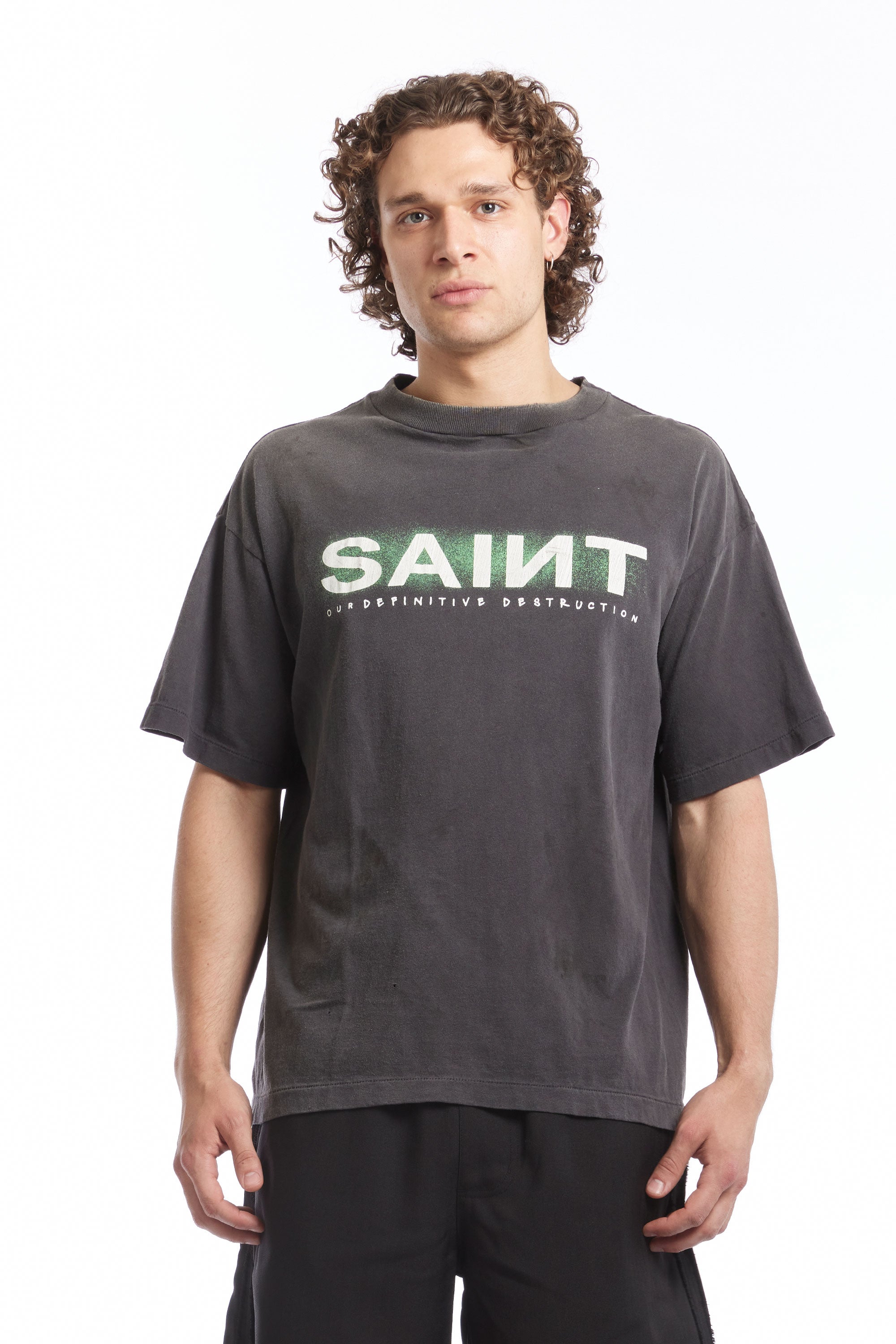 The SAINT SS TEE BLACK available online with global shipping, and in PAM Stores Melbourne and Sydney.