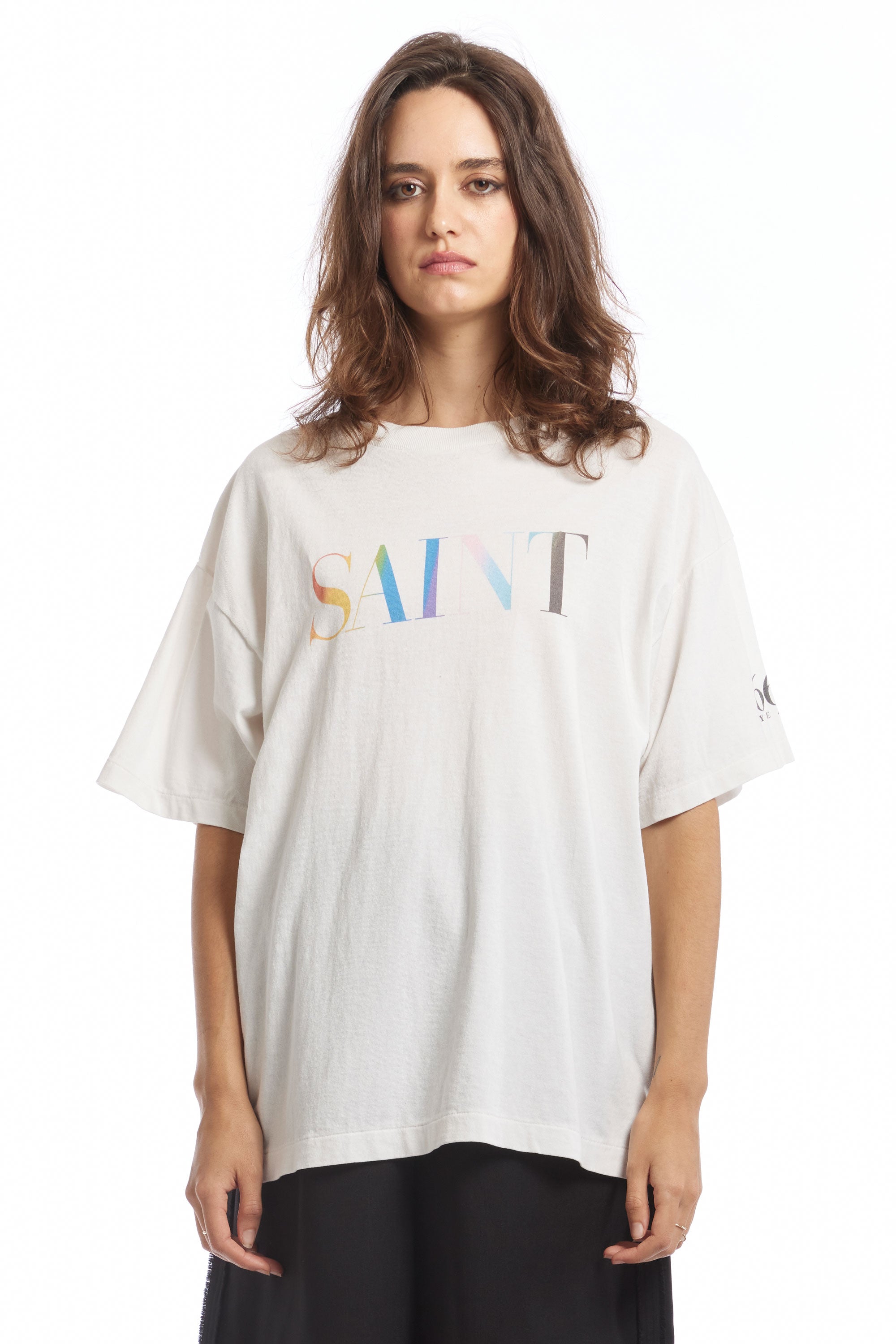 The RAINBOW SAINT SS TEE WHITE available online with global shipping, and in PAM Stores Melbourne and Sydney.