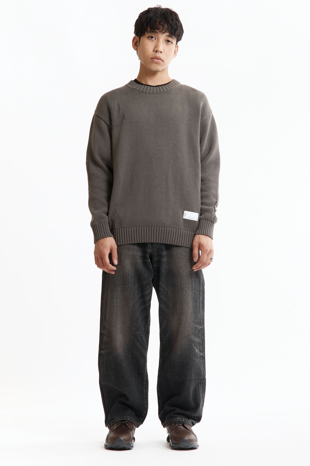 SS26 NH SAVAGE CREWNECK SWEATER CHARCOAL – P.A.M. (Perks And Mini)