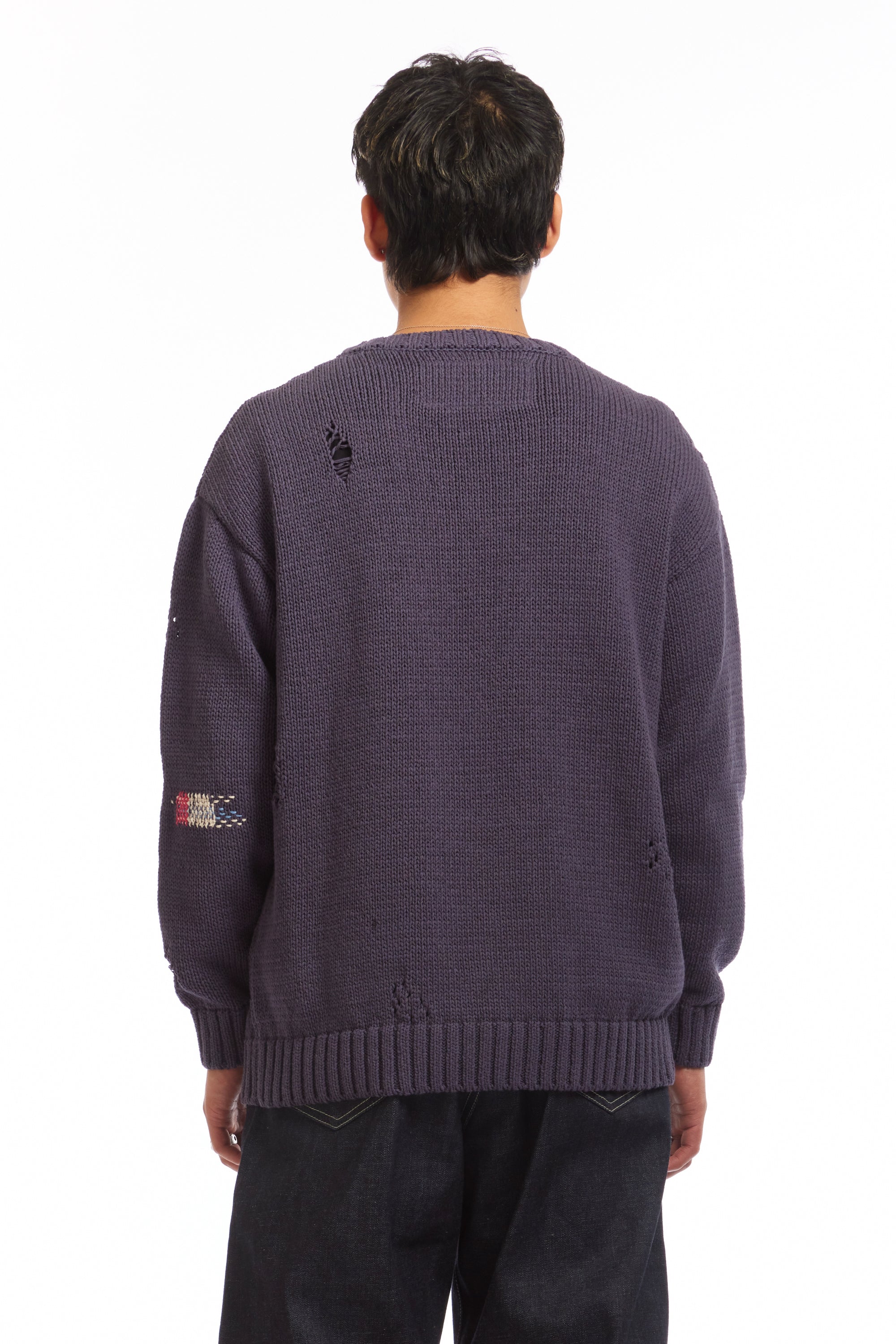 The SAVAGE CREWNECK KNITTED SWEATER NAVY available online with global shipping, and in PAM Stores Melbourne and Sydney.