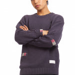 The SAVAGE CREWNECK KNITTED SWEATER NAVY available online with global shipping, and in PAM Stores Melbourne and Sydney.