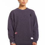 The SAVAGE CREWNECK KNITTED SWEATER NAVY available online with global shipping, and in PAM Stores Melbourne and Sydney.
