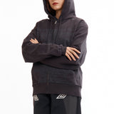 The SS26 Compact Masked Zip Hoodie Washed Black available online with global shipping, and in PAM Stores Melbourne and Sydney.