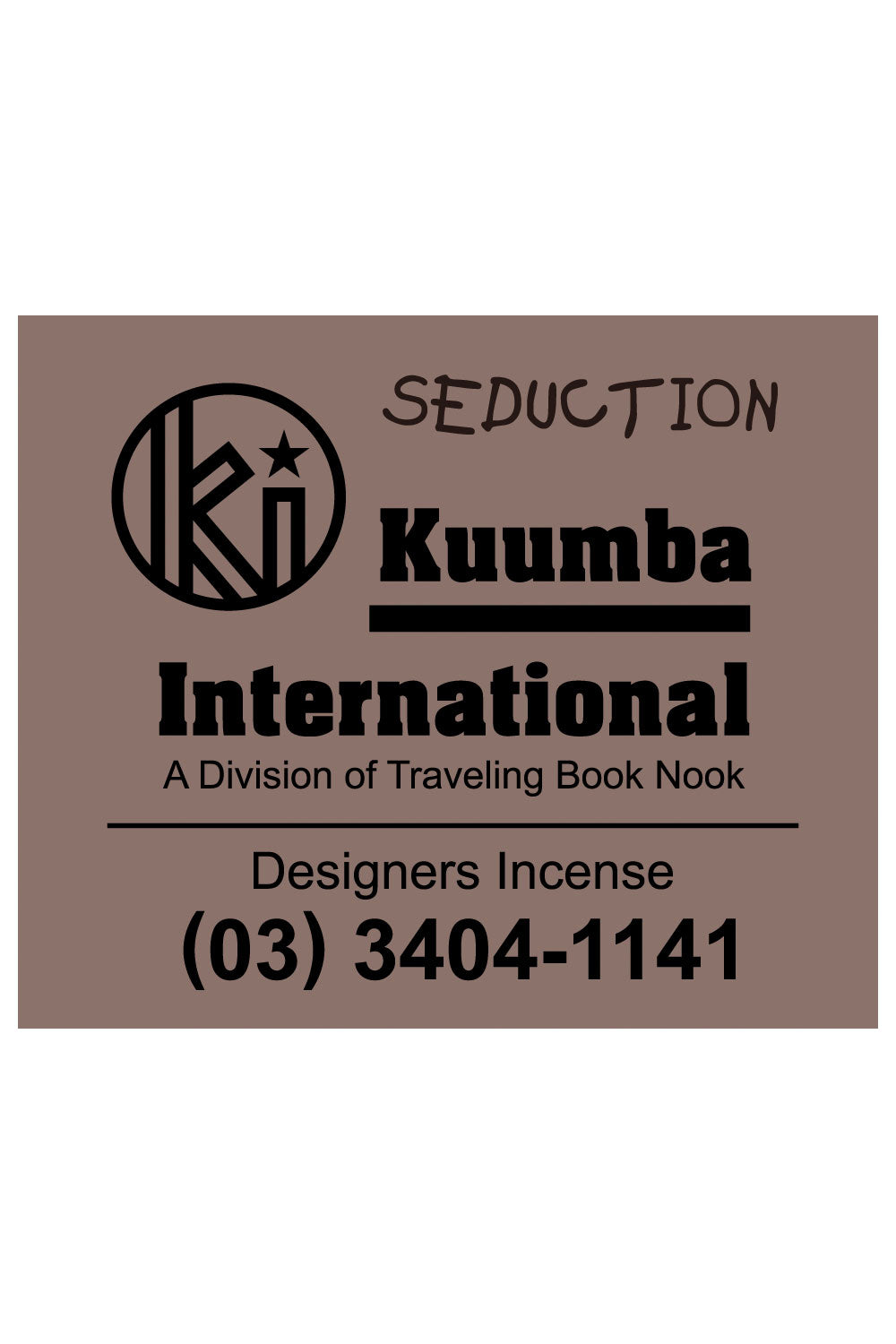 The KUUMBA - DESIGNERS INCENSE SEDUCTION available online with global shipping, and in PAM Stores Melbourne and Sydney.