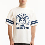 The SEE NO EVIL T SHIRT WHITE available online with global shipping, and in PAM Stores Melbourne and Sydney.