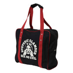 The SEE NO EVIL DUFFLE BAG BLACK available online with global shipping, and in PAM Stores Melbourne and Sydney.