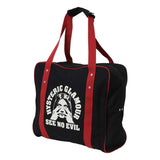 The SEE NO EVIL DUFFLE BAG BLACK available online with global shipping, and in PAM Stores Melbourne and Sydney.