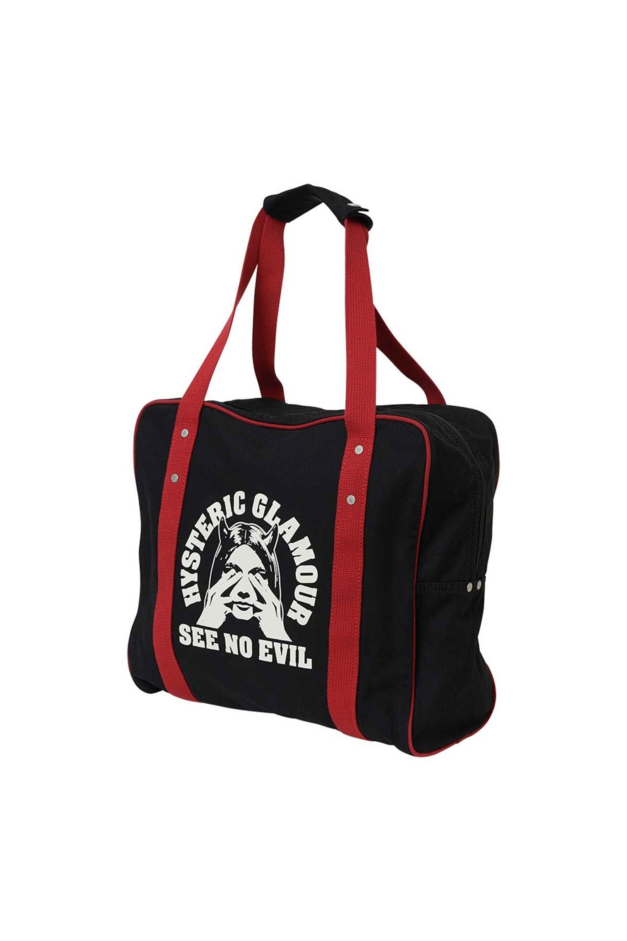 The SEE NO EVIL DUFFLE BAG BLACK available online with global shipping, and in PAM Stores Melbourne and Sydney.