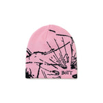 The Shattered Skull Cap Beanie Pink available online with global shipping, and in PAM Stores Melbourne and Sydney.