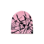The Shattered Skull Cap Beanie Pink available online with global shipping, and in PAM Stores Melbourne and Sydney.