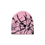 The Shattered Skull Cap Beanie Pink available online with global shipping, and in PAM Stores Melbourne and Sydney.