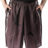The Distressed Shorts Purple Black available online with global shipping, and in PAM Stores Melbourne and Sydney.
