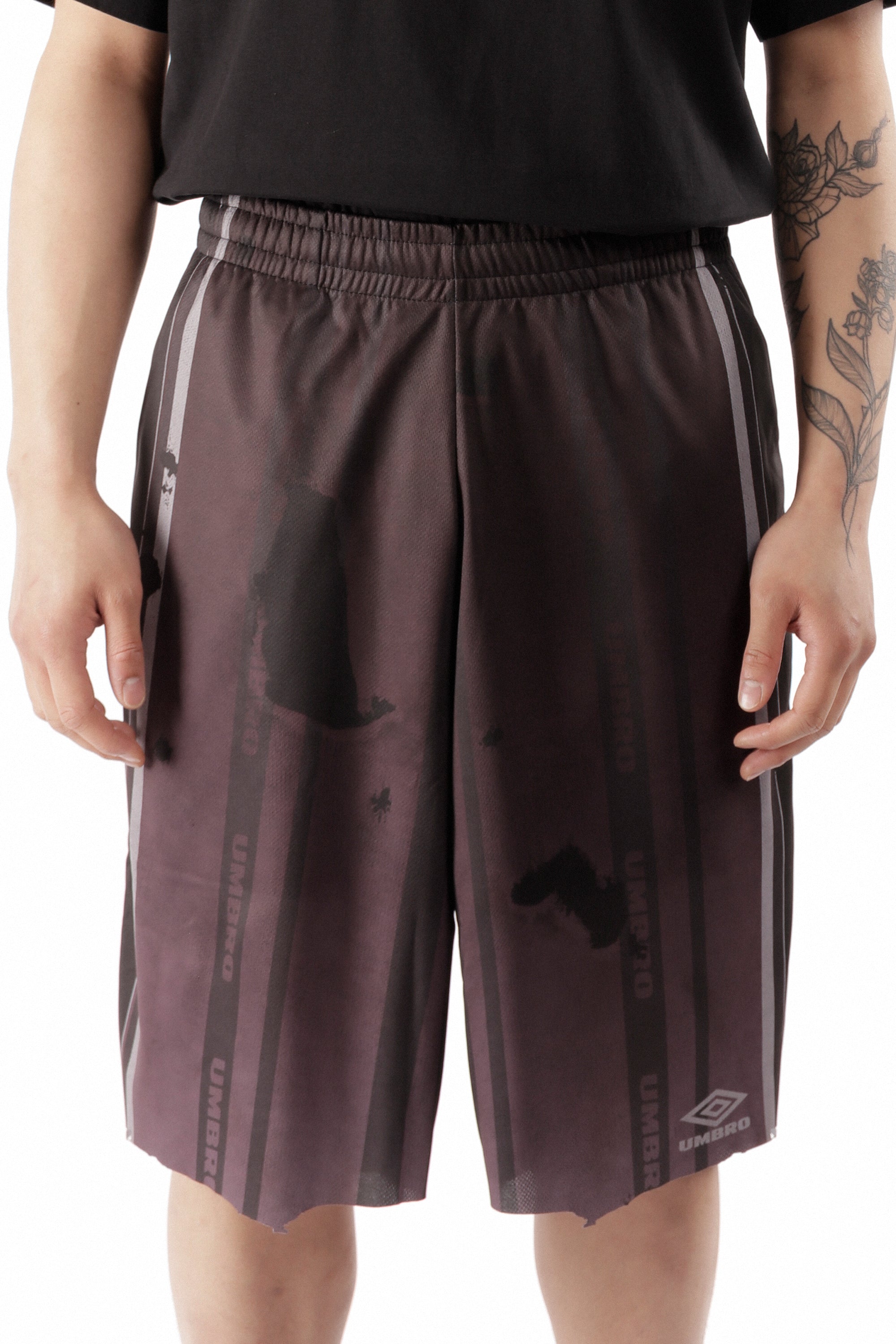 The Distressed Shorts Purple Black available online with global shipping, and in PAM Stores Melbourne and Sydney.