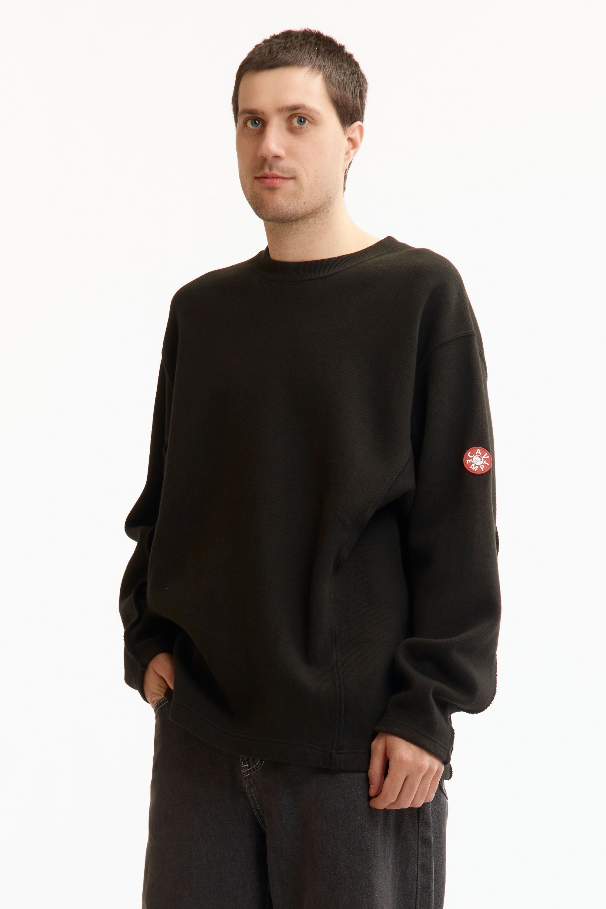 The SIDE SEAM DBL KNIT LONG SLEEVE BLACK available online with global shipping, and in PAM Stores Melbourne and Sydney.