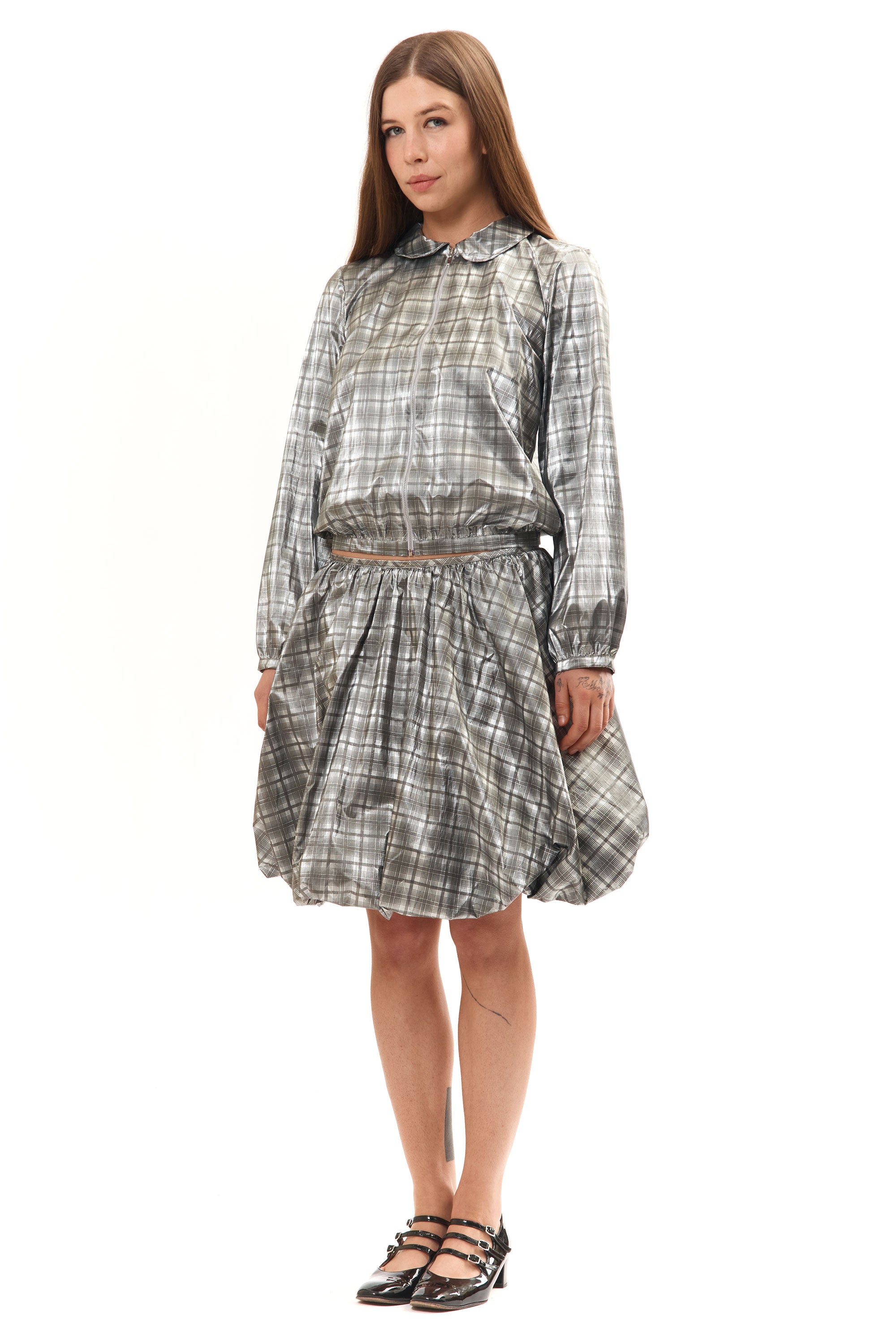 The MELO PUFF SKIRT GREY available online with global shipping, and in PAM Stores Melbourne and Sydney.