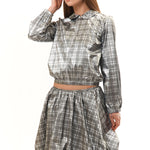 The MELO PUFF SKIRT GREY available online with global shipping, and in PAM Stores Melbourne and Sydney.