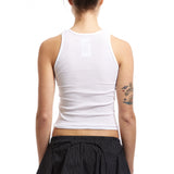 The PINSTRIPE GARTER SKORT BLACK WHITE STRIPE available online with global shipping, and in PAM Stores Melbourne and Sydney.