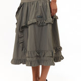 The Pathways Maxi Skirt Grey (Exclusive) available online with global shipping, and in PAM Stores Melbourne and Sydney.