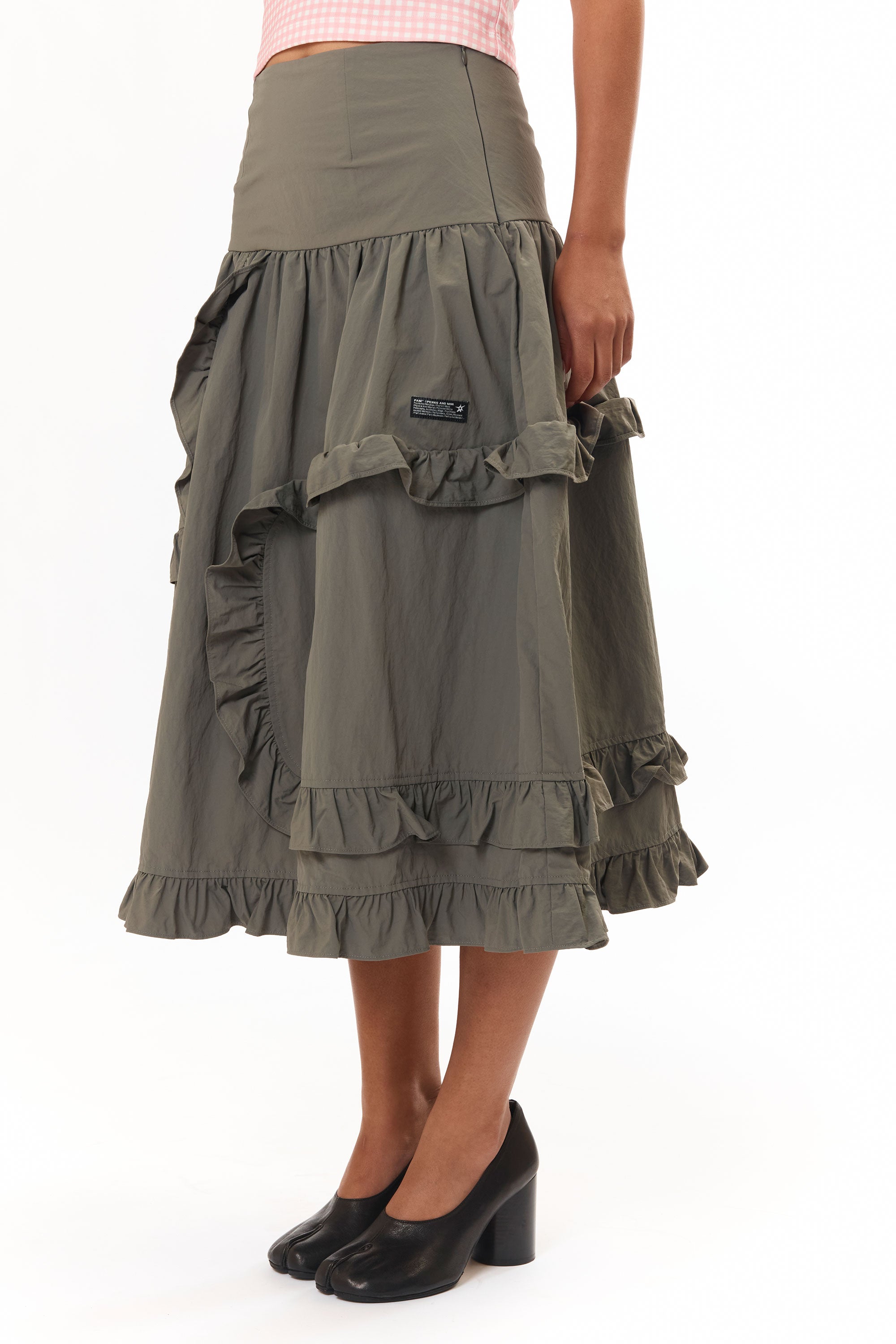 The Pathways Maxi Skirt Grey (Exclusive) available online with global shipping, and in PAM Stores Melbourne and Sydney.