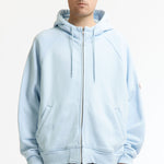 The SOLID BIG HEAVY ZIP HOODY BLUE available online with global shipping, and in PAM Stores Melbourne and Sydney.
