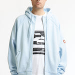 The SOLID BIG HEAVY ZIP HOODY BLUE available online with global shipping, and in PAM Stores Melbourne and Sydney.