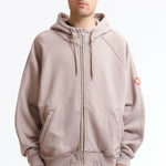 The SOLID BIG HEAVY ZIP HOODY BEIGE available online with global shipping, and in PAM Stores Melbourne and Sydney.