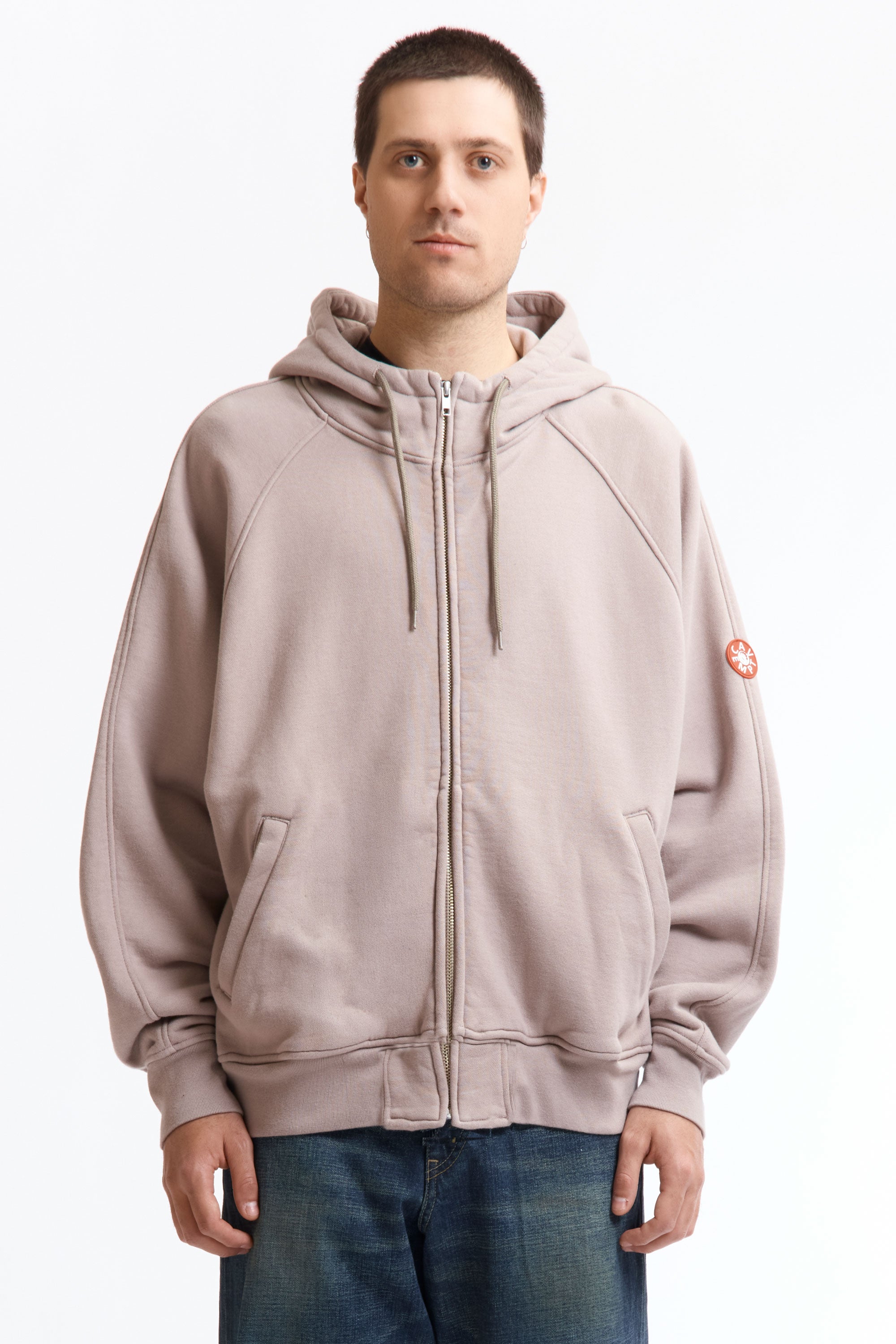 The SOLID BIG HEAVY ZIP HOODY BEIGE available online with global shipping, and in PAM Stores Melbourne and Sydney.