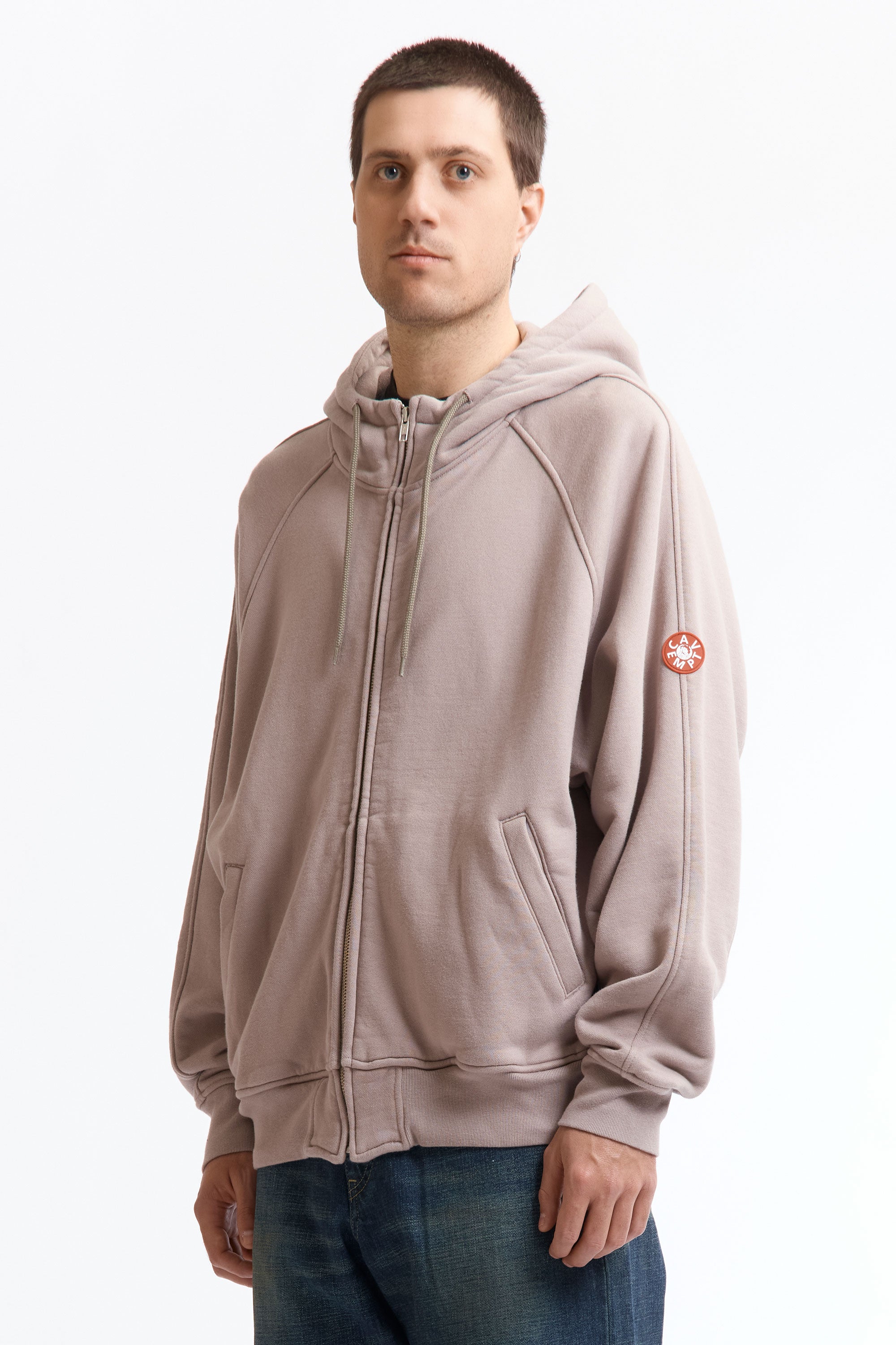 The SOLID BIG HEAVY ZIP HOODY BEIGE available online with global shipping, and in PAM Stores Melbourne and Sydney.