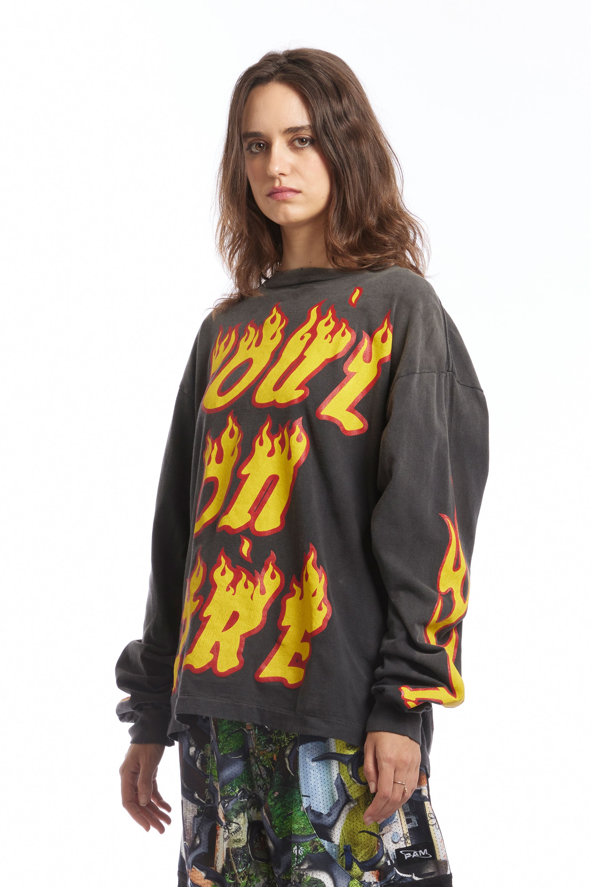 The SOUL ON FIRE LS TEE BLACK available online with global shipping, and in PAM Stores Melbourne and Sydney.