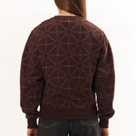 The Sparkle Stitched Crewneck Brown available online with global shipping, and in PAM Stores Melbourne and Sydney.