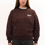 The Sparkle Stitched Crewneck Brown available online with global shipping, and in PAM Stores Melbourne and Sydney.