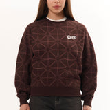 The Sparkle Stitched Crewneck Brown available online with global shipping, and in PAM Stores Melbourne and Sydney.