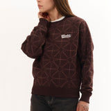 The Sparkle Stitched Crewneck Brown available online with global shipping, and in PAM Stores Melbourne and Sydney.