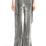 Spider Stretch Velvet Flare Pant Silver